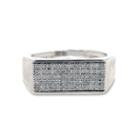 Mens 1/6 Ct. T.w. Diamond Sterling Silver Ring