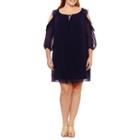 R & K Originals Long Sleeve Sheath Dress - Plus