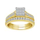 Womens 1 Ct. T.w. Multi-shape White Diamond 10k Gold Engagement Ring
