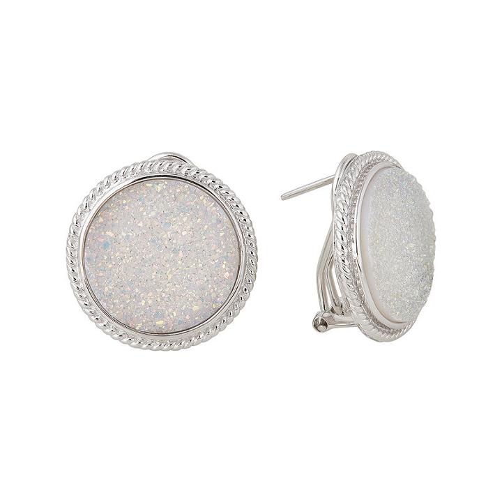 Limited Quantities Genuine Opal Drusy Earrings