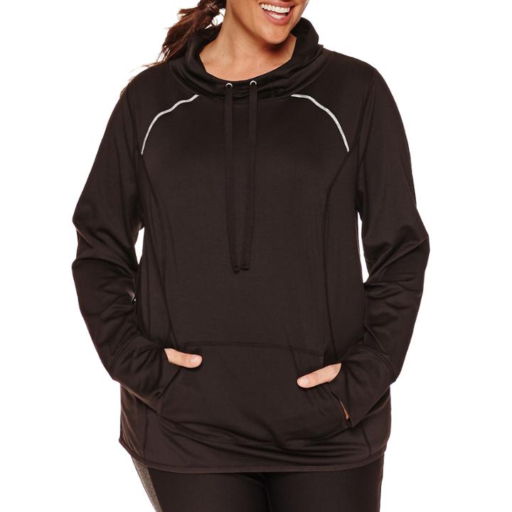 Xersion Long Sleeve Knit Hoodie Plus