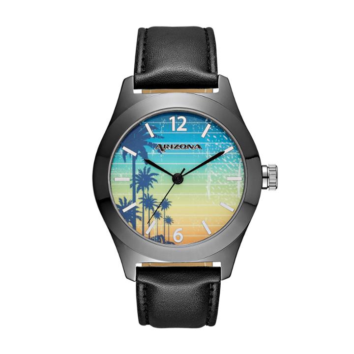 Arizona Mens Los Angeles Black Strap Watch