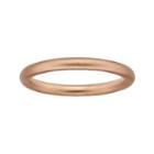 Personally Stackable 18k Rose Gold Over Sterling Silver Satin Ring