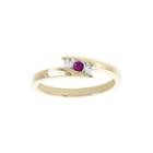 Lumastar Lead Glass-filled Ruby And Diamond-accent Promise Ring Yellow Gold Promise Ring