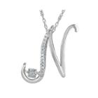 Love In Motion&trade; Diamond-accent Sterling Silver N Pendant Necklace