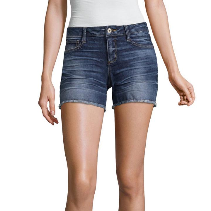 Arizona 4 1/2 Raw Edge Midi Shorts-juniors