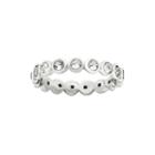 Personally Stackable April Crystal Sterling Silver Eternity Ring