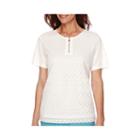Alfred Dunner 3/4-sleeve Cozumel Tropical Print Top