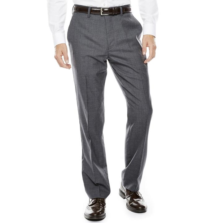 Louis Raphael Flat-front Merino Wool Dress Pants - Classic Fit