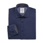 Society Of Threads Dress Shirt Long Sleeve Woven Pin Dot Dress Shirt - Slim