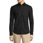 Haggar Long Sleeve Printed Button-front Shirt