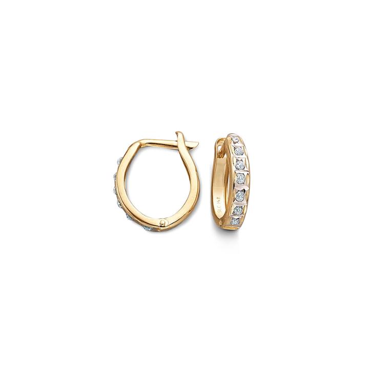 14k Diamond Fascination&trade; Hoop Earrings