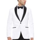 Jf J. Ferrar Stretch White Tuxedo Jacket- Slim Fit