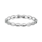 Personally Stackable Sterling Silver Stackable 1.5mm Rice Bead Ring