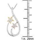 Womens 1/5 Ct. T.w. Genuine White Diamond Star Pendant Necklace