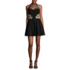 Haute Nites Sleeveless Applique Party Dress-juniors