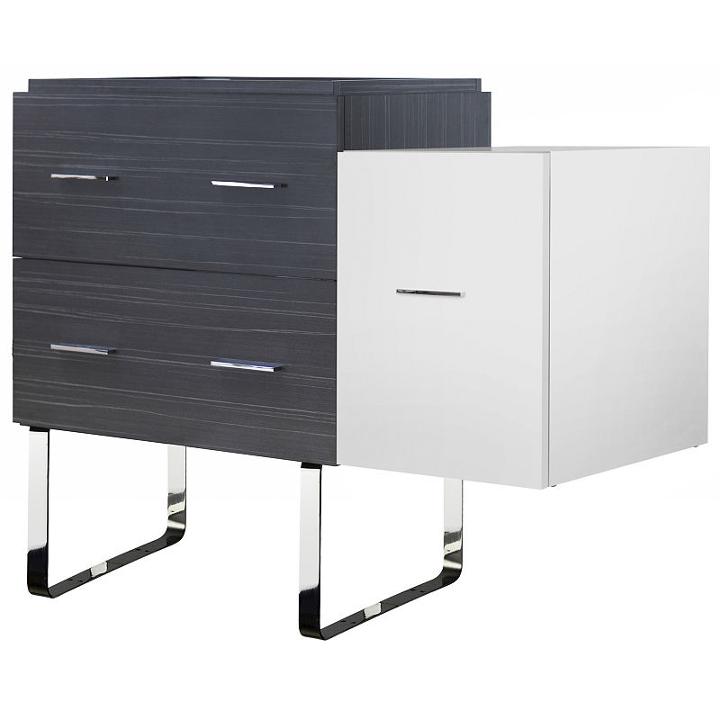37.25-in. W 18-in. D Modern Plywood-melamine Vanity Base Set Only In White-dawn Grey