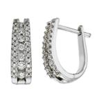 3/8 Ct. T.w. Genuine White Diamond 14k Gold Hoop Earrings
