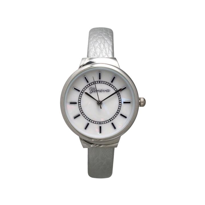 Olivia Pratt Metallic Womens Silver Tone Bangle Watch-13990