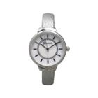 Olivia Pratt Metallic Womens Silver Tone Bangle Watch-13990