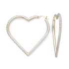 Diamond Fascination&trade; Heart Hoop Earrings