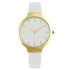 Womens White Strap Watch-pt1606gdwt