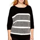A.n.a 3/4-sleeve Textured Sweater - Plus