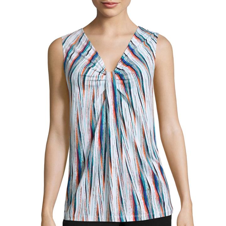 Worthington Gather-front Knit Tank Top - Petite