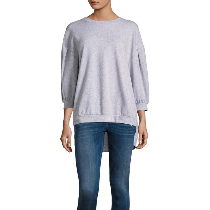 Project Runway 3/4 Sleeve Lace Up Back Sweatshirt