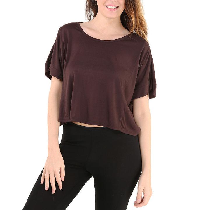 24/7 Comfort Apparel Dolman Sleeve Crop Top