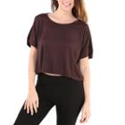 24/7 Comfort Apparel Dolman Sleeve Crop Top