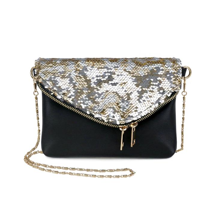 Olivia Miller Farrah Sequin Flap Envelope Shoulder Bag