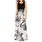 Melrose Sleeveless Cut Outs Evening Gown