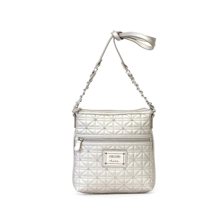 Nicole By Nicole Miller Randy Quilted Studded Crossbody Bag