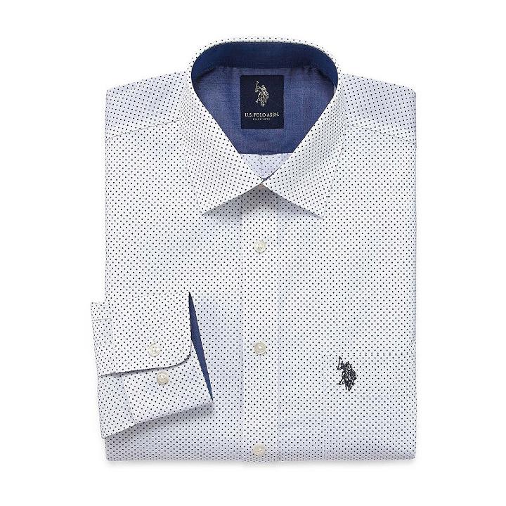 U.s. Polo Assn. Long Sleeve Dots Dress Shirt