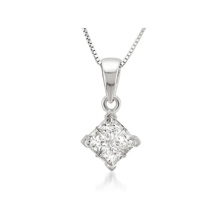Womens 1/2 Ct. T.w. White Diamond 14k Pendant Necklace