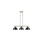 Duncan 3-light Linear Pendant In Aged Brass