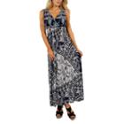 24/7 Comfort Apparel Indigo Seas Maxi Dress