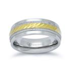 Mens 8mm Wedding Band In Stainless Steel