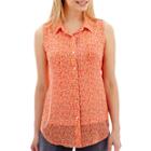 Liz Claiborne Sleeveless Campshirt - Petite