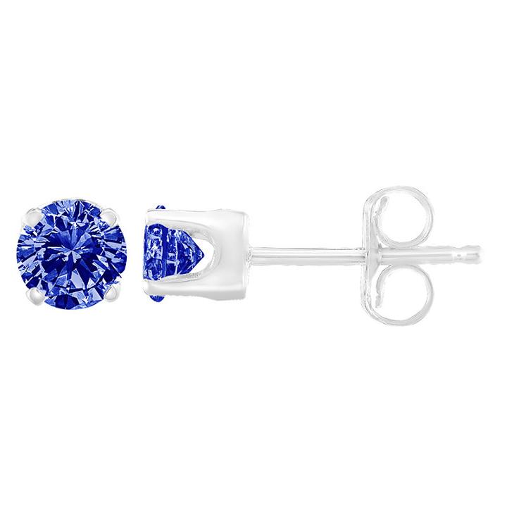 1/5 Ct. T.w. Blue Diamond Sterling Silver 2.9mm Stud Earrings