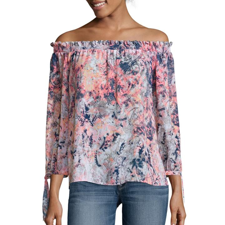 A.n.a Long-sleeve Off-the-shoulder Blouse - Tall
