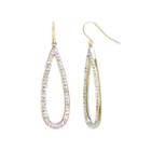 Sparkle Allure Sparkle Allure Clear Gold Over Brass Drop Earrings