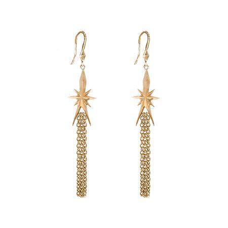Dom By Dominique Cohen Gold-tone Star & Tassel Earrings