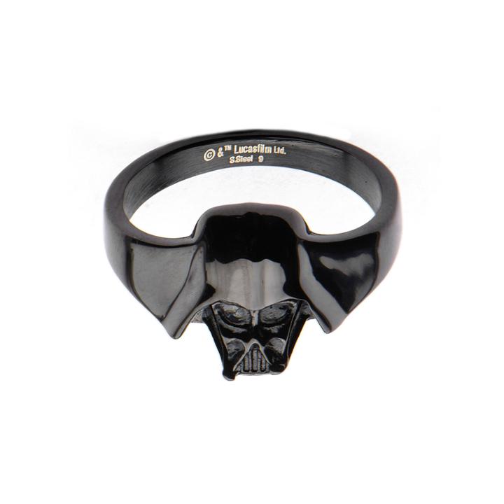 Star Wars Black Ip Stainless Steel Darth Vader 3d Ring