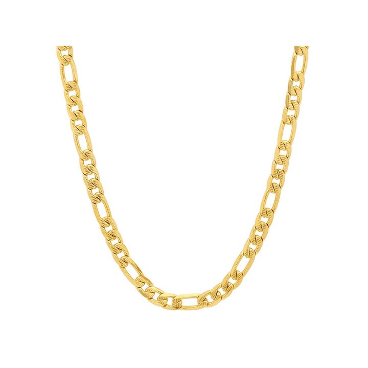 Steeltime 18k Gold Stainless Steel 24 Inch Chain Necklace