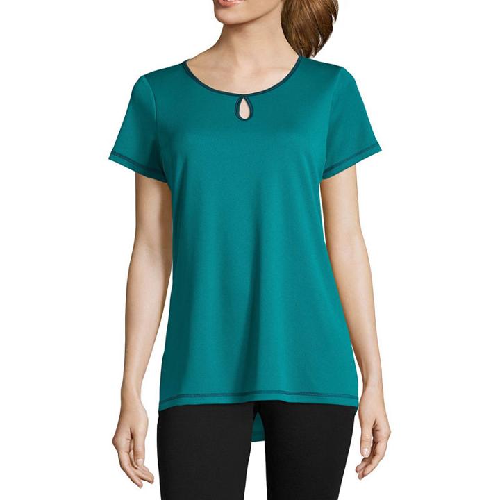 St. John's Bay Active Keyhole Short Sleeve Tee - Tall
