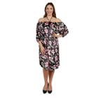 24/7 Comfort Apparel Chloe Velvet Halter Dress - Plus