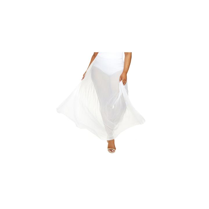 Petra Pleated Mesh Maxi Skirt