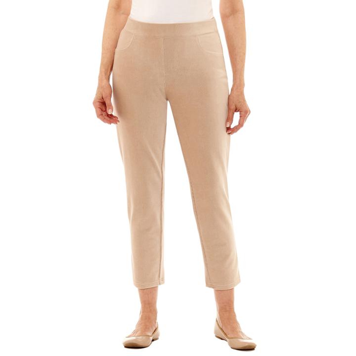 Alfred Dunner Eskimo Kiss Slim Pants-petites Short